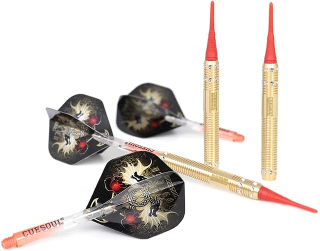 Detalle de CUESOUL Dragon Series : ensemble de fléchettes à pointe souple Luxe 16 g avec étui