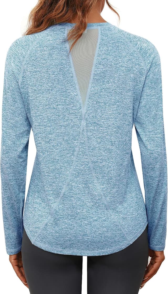 Thumbnail 6 de Gyabnw Sport Langarmshirt Damen mit Funktionsstoff und Mesh am Rücken