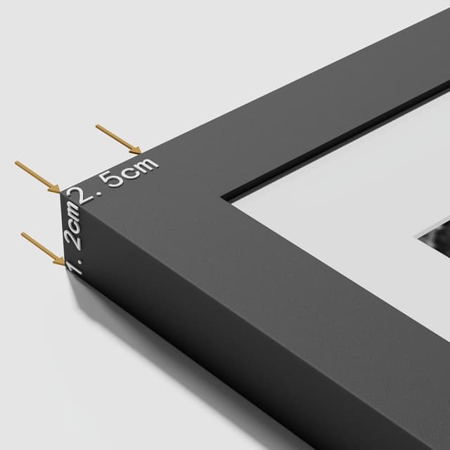 Thumbnail 6 de Tinkeps 4 Pack 40x60cm Black Picture Frame (Engineered Wood & Plexiglass) for A3 Prints