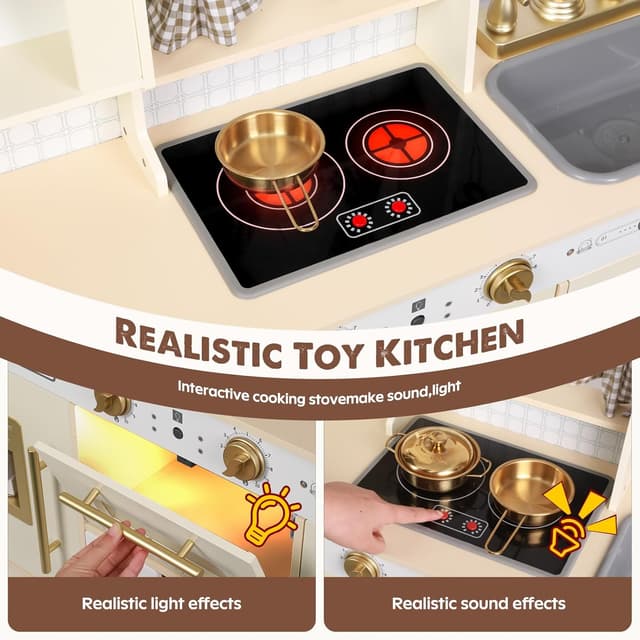 Thumbnail 4 de EDUBEBO Kids Kitchen playset Adjustable Height for Ages 3-8