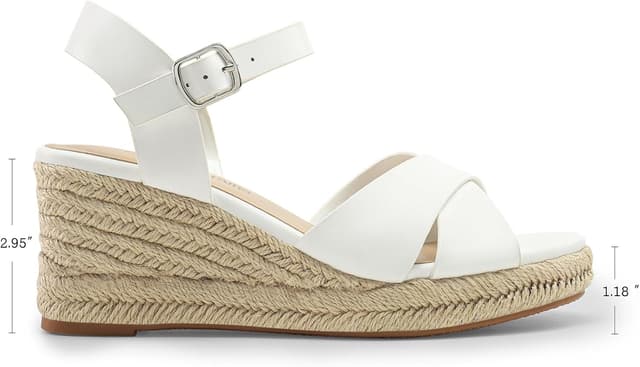 Detalle 2 de DREAM PAIRS Espadrille Dressy Wedge Sandals for Women with Adjustable Buckle and Non-Slip TPR Outsole