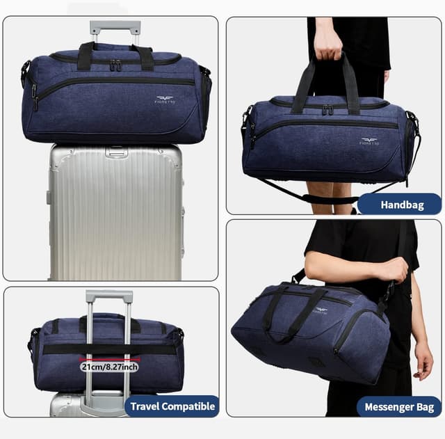 Thumbnail 5 de FIORETTO Mens Sports Gym Bag with Wet Pocket