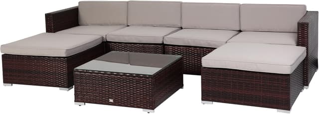 Detalle de EVRE Nevada rattan garden set 6 seater