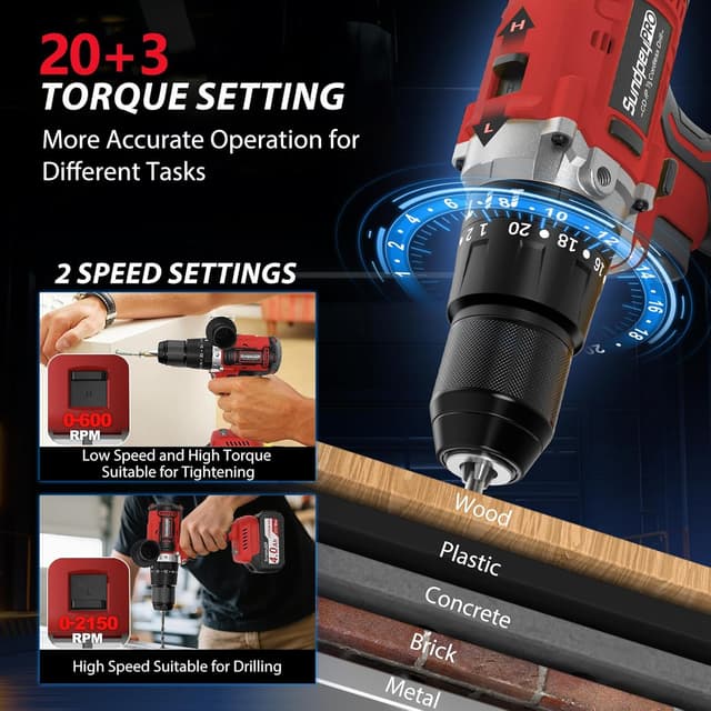 Thumbnail 4 de SundpeyPRO 120Nm Cordless Hammer Drill