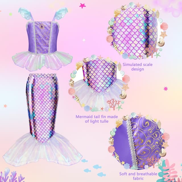 Thumbnail 1 de Meland Mermaid Costume 3-10 ๐งโ