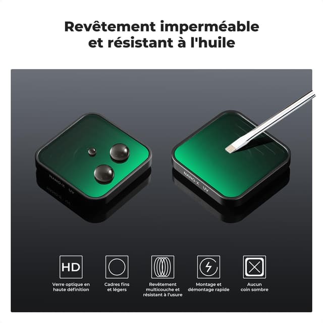 Thumbnail 4 de K&F Concept Filtre UV pour GoPro