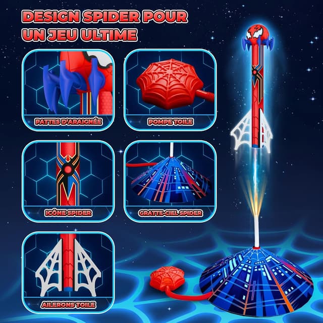 Thumbnail 3 de Spider Fusée Enfant Fusées 4 pièces 🚀