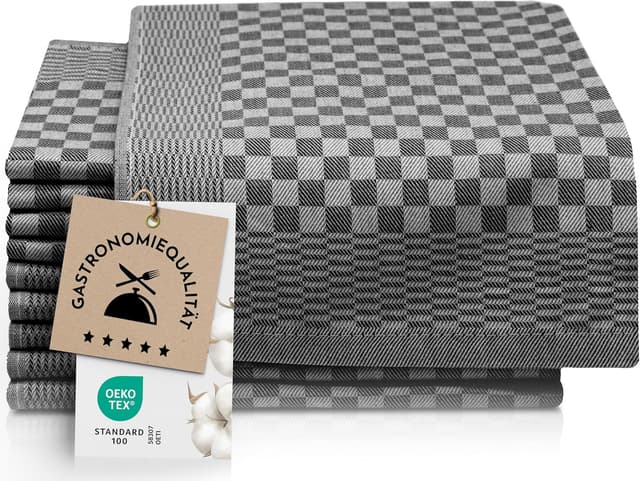 Detalle de ZOLLNER 10er Set Geschirrtücher 46x70 cm