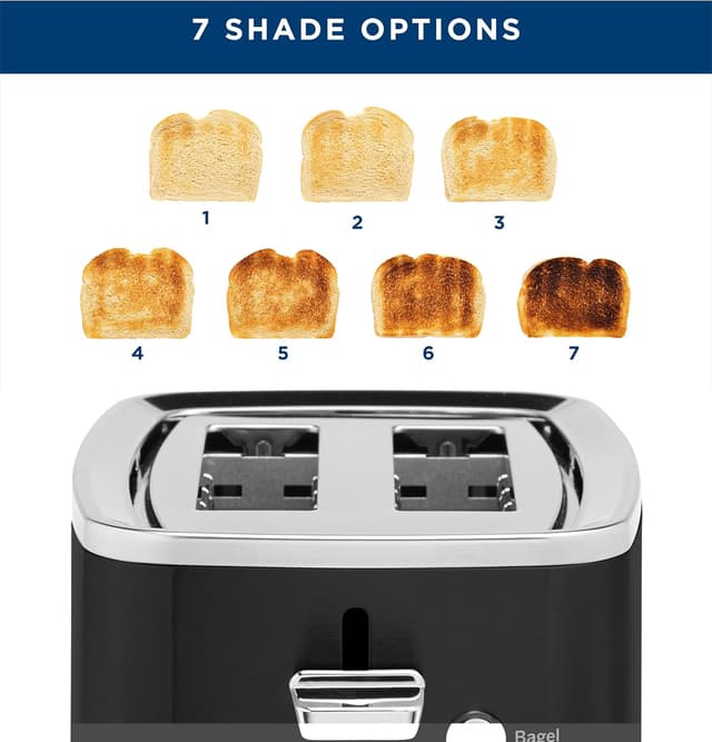 Detalle de GE 2 Slice Toaster 850W with 7 settings