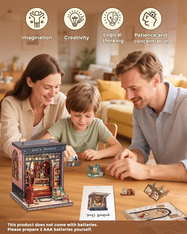 Thumbnail 6 de CUTEBEE Book Nook Kit Casa DIY 3D LED