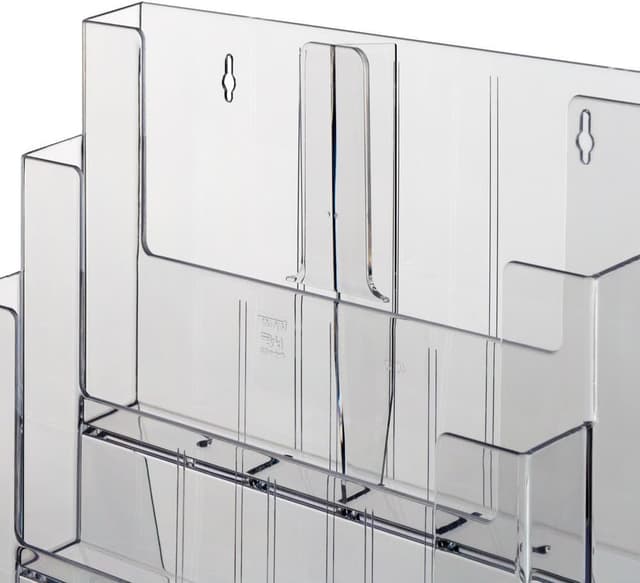 Detalle 2 de Porte-brochures de table Taymar XXL 4 étages transparent, format DIN