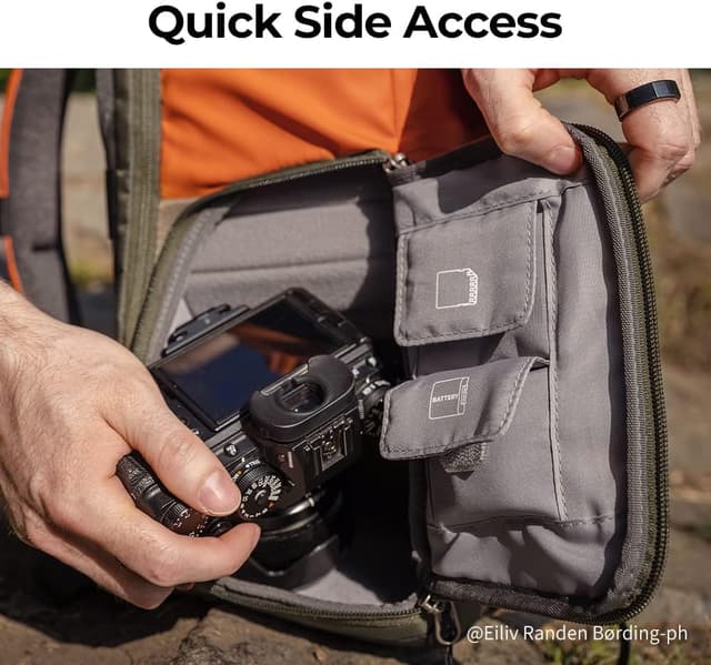 Detalle de K&F CONCEPT 20L Camera Backpack with Raincover and 15.6 Inch Laptop Compartment