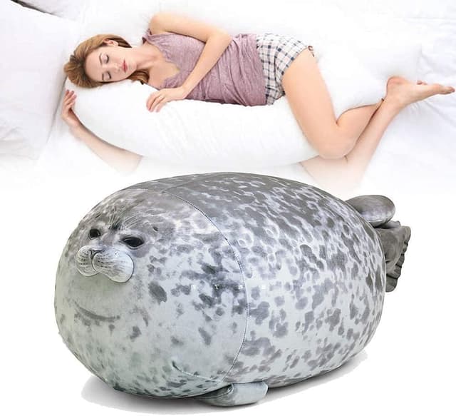 Detalle de RUNYA Blob Seal Pillow plush toy – cute chubby seal hug/napping pillow