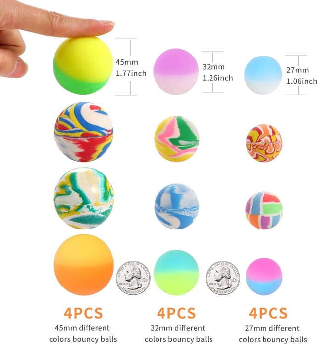 Detalle de Pllieay Flummis 12 Stück Kinder