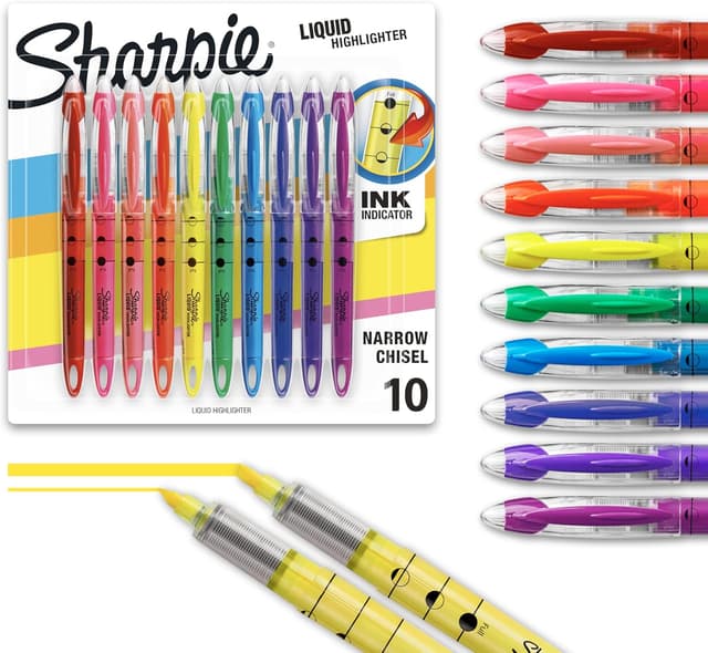 Detalle de Sharpie Liquid Highlighters 10-count chisel tip ๐