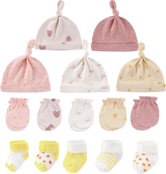 Imagen de MAMIMAKA Baby Caps Mittens Socks 0-6M en OfertitasTOP