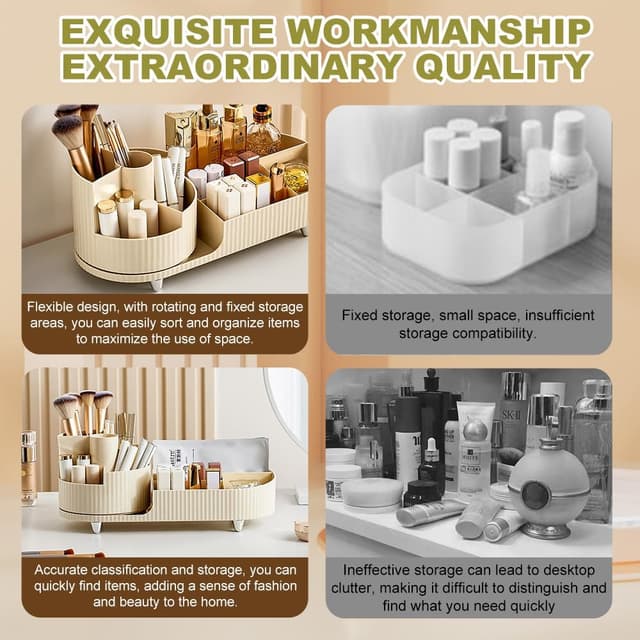 Thumbnail 4 de BULLA Makeup Organiser 360° rotating cosmetics organiser 💄