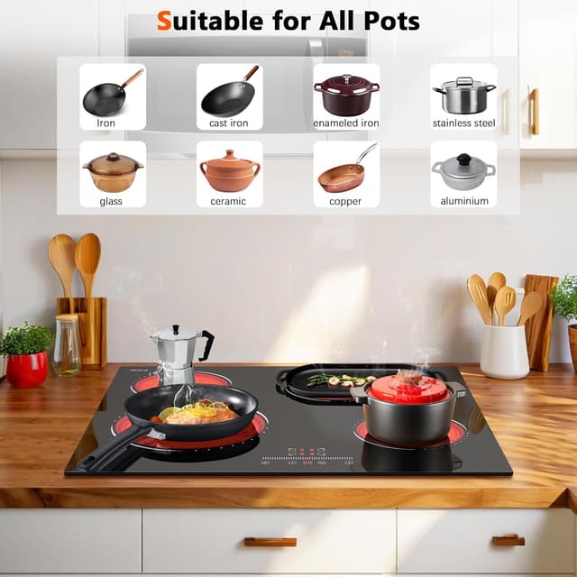 Detalle 2 de Hobsir Hob 4 Glaskeramik 60 cm Kochfeld