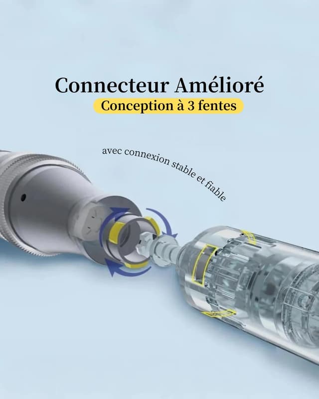 Detalle de Dr.Pen Ultima M8 : stylo électrique de microneedling utilisable avec ou sans fil (avec 10 cartouches)