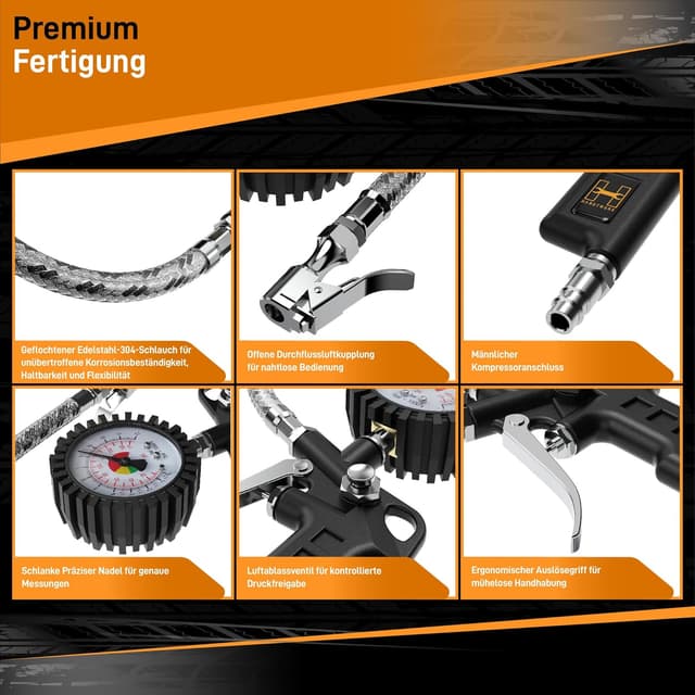 Thumbnail 5 de Hardtwerk Manometro Pressione Gomme 12 bar