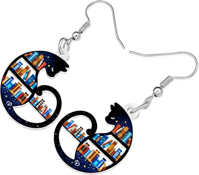 Thumbnail 2 de LONYOO Acrylic Funky Cat Earrings