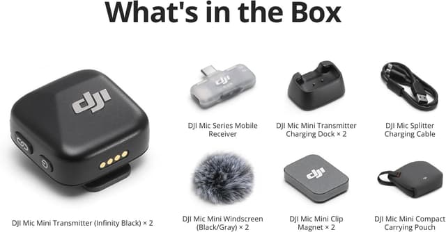 Thumbnail 5 de DJI Mic Mini 2-transmitter wireless microphone 🎤