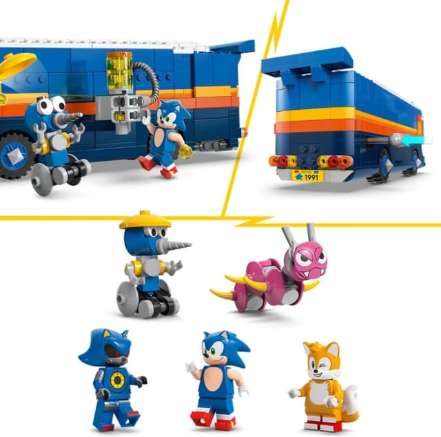 Detalle de LEGO Sonic Team Sonics Kommando-Truck 77006 (747 Teile) – Truck-Set für Missionen mit Sonic