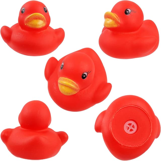 Detalle de 50 Pcs Rubber Ducks Bath Toy (5 Colors) – Multicolor Mini Float Ducks for Baby Bath, Shower & Party Favors
