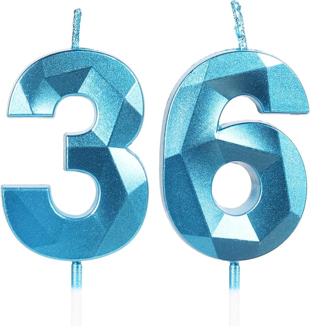 Imagen de Yiran 36th Birthday candles, 3D number 36 en OfertitasTOP
