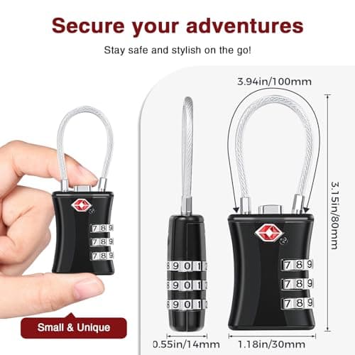 Detalle 1 de Oderra Candado Taquilla TSA 3 dígitos — pack 2 🔒