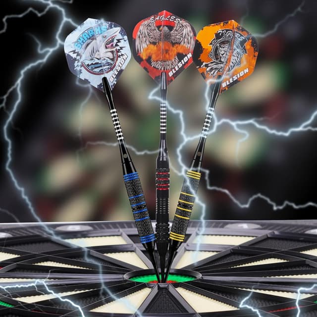 Thumbnail 4 de BLESION Dartpfeile Kunststoffspitze 18 g Set