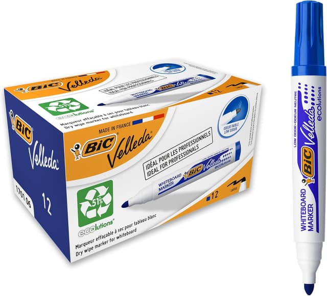 Detalle de BIC Velleda 1701 rotuladores pizarra 12 uds