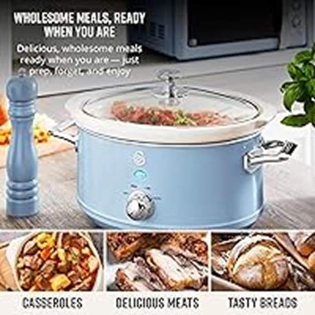 Thumbnail 3 de Swan SF17021BLN Retro Slow Cooker 3.5L