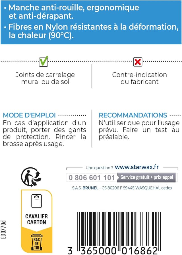 Thumbnail 6 de Brosse à joints Starwax 1 tête étroite