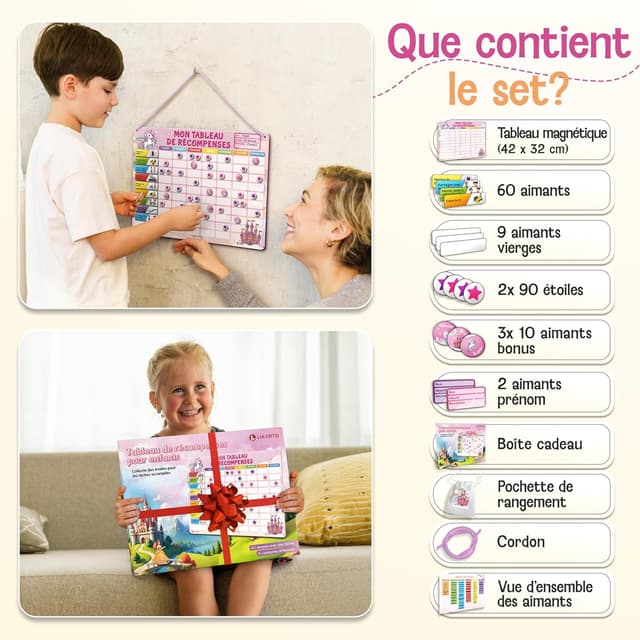 Thumbnail 5 de LIKARTO Tableau de Récompenses 280 aimants