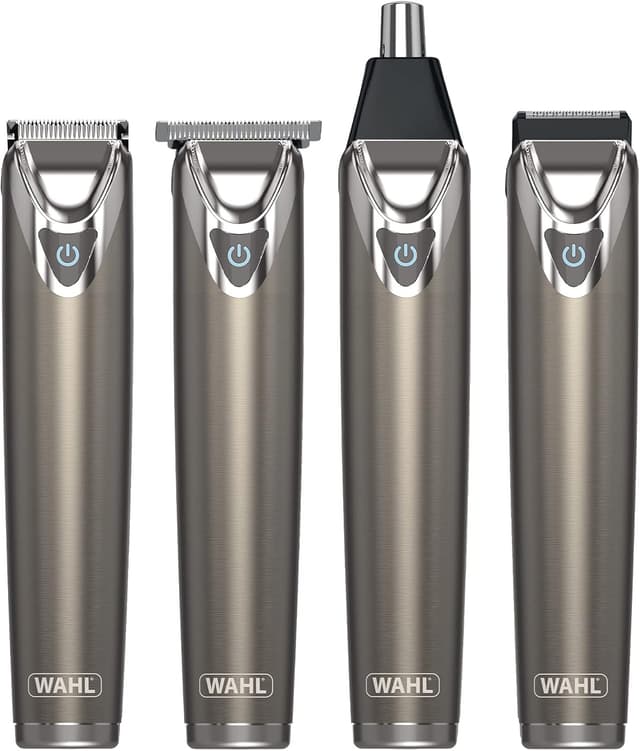 Detalle de Wahl Stainless Steel 9 in 1 Multigroomer (Cordless) – Beard, Stubble, Nose & Ear Trimmer Set
