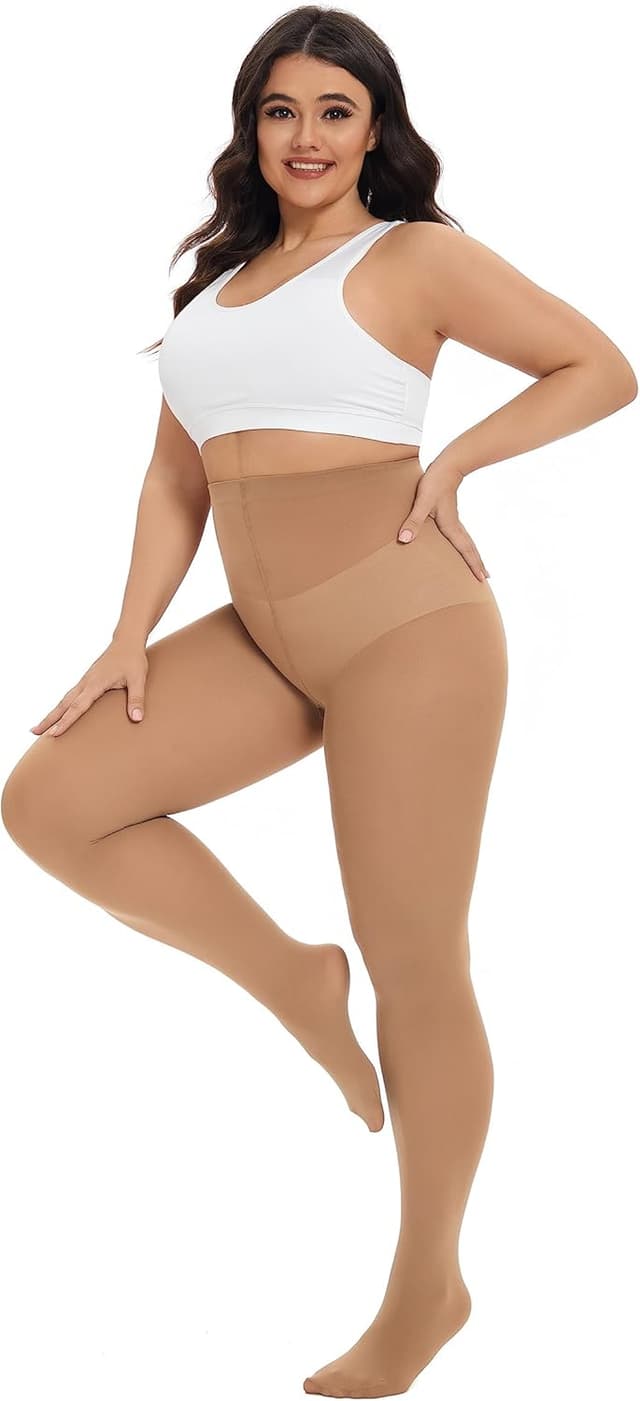 Thumbnail 4 de CozyWow Mallas talla grande cintura alta 80D 1X