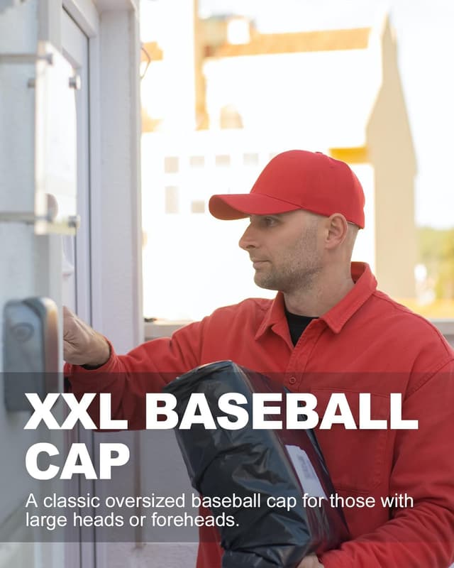 Detalle de Zylioo Casquette XL/XXL homme grande taille (55 à 65 cm) en coton respirant
