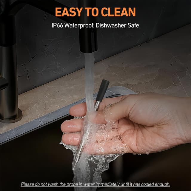 Detalle 2 de Wireless Bluetooth Meat Thermometer Probe (150m range, 3 sensors) – IP68 rated, AiCooking app