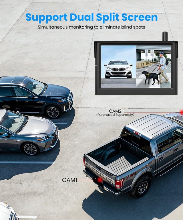 Thumbnail 6 de AUTO-VOX Solar Wireless Backup Camera System with 5-Inch 1080P HD Monitor