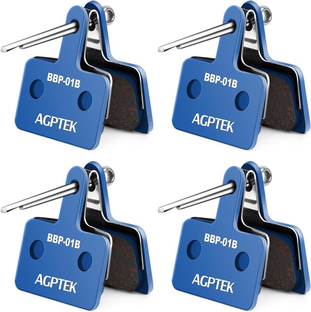 Detalle de AGPTEK 4X Bremsbeläge für Scheibenbremsen (4 Stück) – semimetallisch für Mountainbike