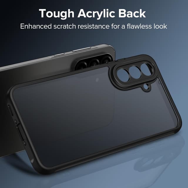 Detalle 2 de ivoler 3 in 1 Case for Samsung Galaxy A56 5G with Tempered Glass (Military Protection) – Black