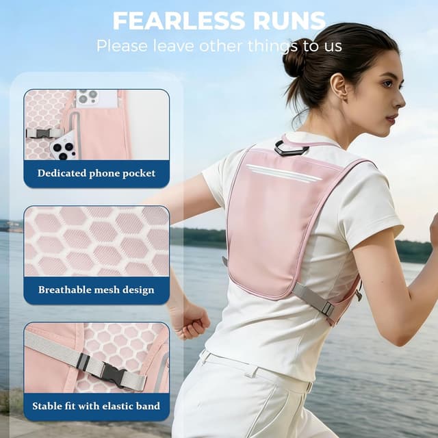 Detalle de Kartoiy Running Vest with 500ml Water Bladder – Adjustable hydration vest for women (and men)