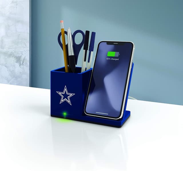 Detalle de SOAR NFL Unisex Wireless Charging Stand and Desktop Organizer