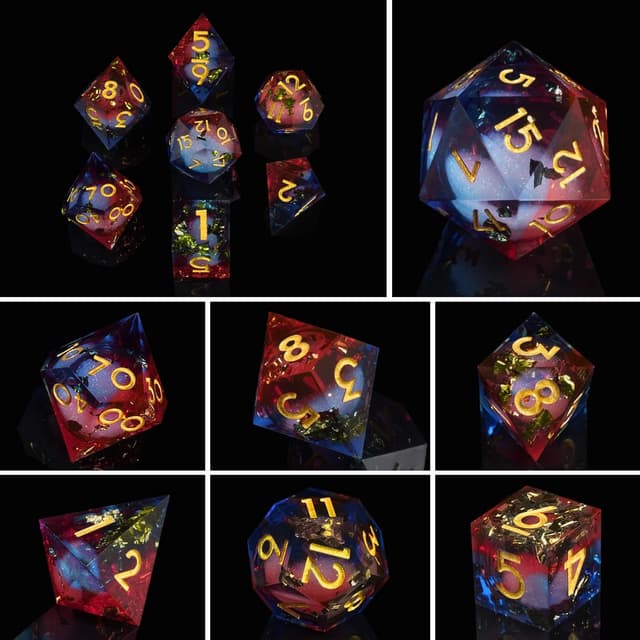 Detalle 2 de ORUZA 7 PCS Polyhedral Liquid Core DND Dice