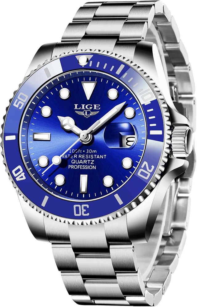 Thumbnail 6 de LIGE Herren-Uhr analog mit Quarzwerk, Kalenderfunktion und 3ATM Wasserdicht (30M)
