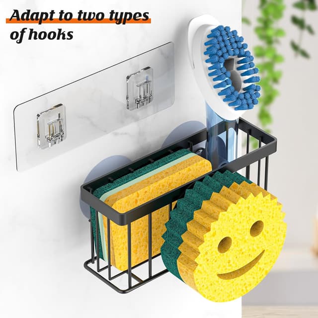 Detalle de MURLONG Sponge Holder Smiley Face Sink Caddy 🧽