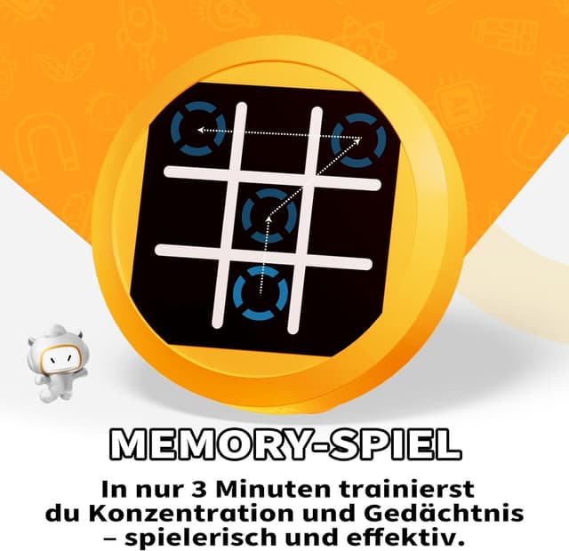 Detalle de Elektronisches Tic Tac Toe Spiel 4-in-1 Handheld‑Konsole – Reise‑Puzzlespiel mit Memory Flash & Maulwurf-Schlag