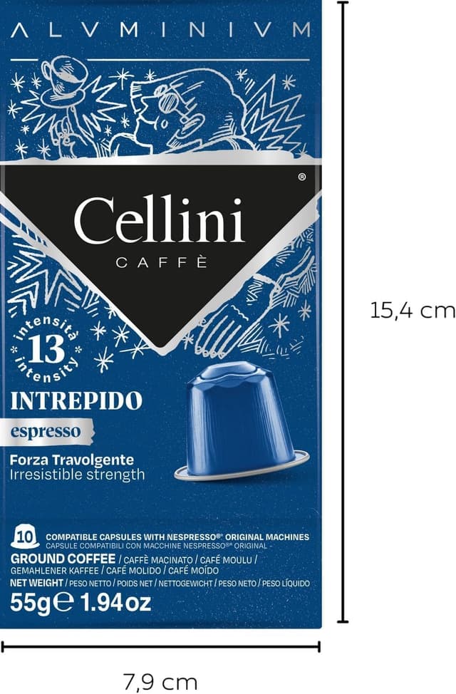 Thumbnail 6 de Café Cellini Alu Intrepido ☕️ 100 Cápsulas Compatibles Nespresso