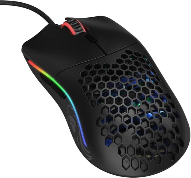 Detalle de Glorious Model O- (Minus) Compact Wired Gaming Mouse (58g) — Honeycomb RGB, PixArt 3360, Ambidextrous